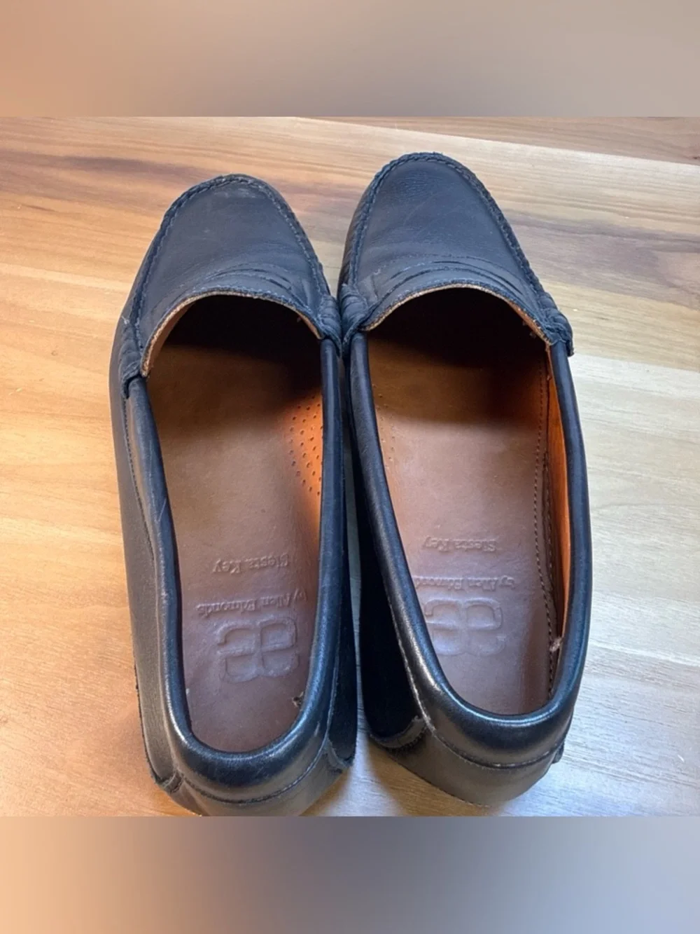 Allen Edmonds Siesta Key Men Sz 10 D Shoe Driving Penny Loafer Black Leather - Picture 10 of 13